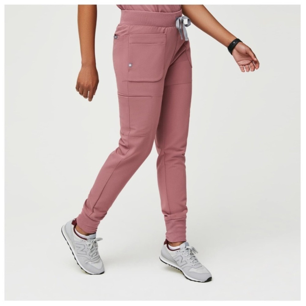 FIGS‎ Qua Jogger Scrub Pants Women S Mauve Pink Cargo Medical Nurse Doctor Work
